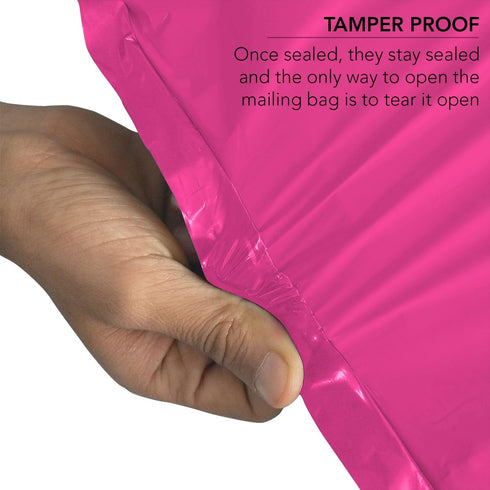 Hot Pink Mailing Bags, iSOUL 25 Pcs Shipping Poly Postal Self Seal Bags in Size 10 x 14 Inch Size Small Mailing Bags Postage Packaging Bags 254mm to 356mm