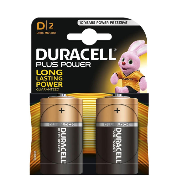 4x Duracell Plus Power D Cell LR20 MN1300 Nimh Alkaline Batteries - TradeNRG UK