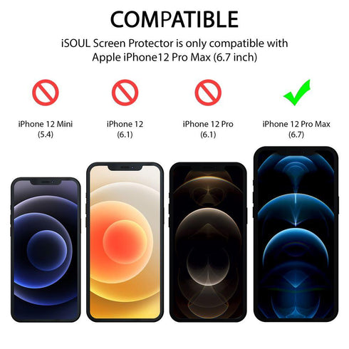 4x iPhone 12 Pro Max Screen Protector 6.7 Inch Tempered Glass HD Film - TradeNRG UK