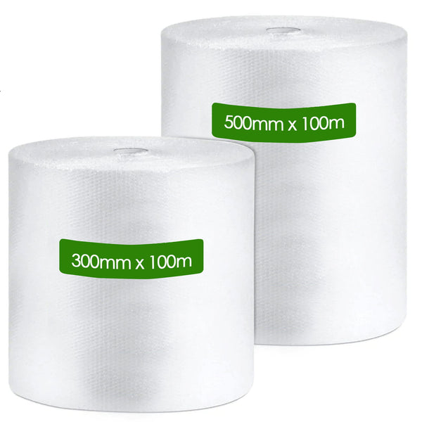 500mmx100 300mmx100M Bubble Wrap Cushioning Quality General purpose bubble wrap 100 Meters Long Roll - TradeNRG UK
