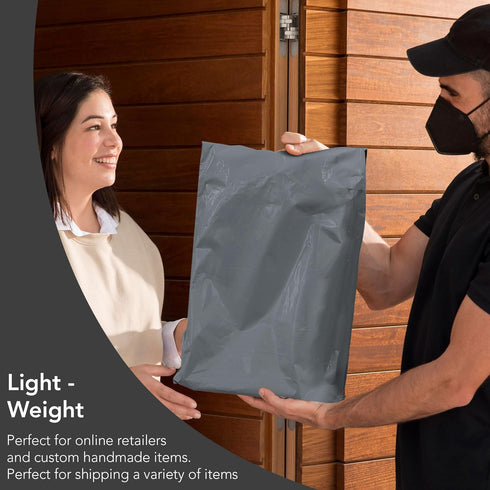 50 Mixed Grey Postage Bags Small to Large Parcels Bags 5 Sizes 10 Each Poly Mailing Bags - TradeNRG UK