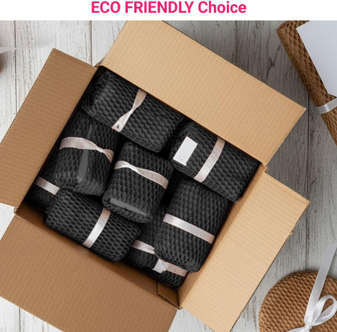 Paper Bubble Wrap Cushioning Roll, Packing Paper for Moving House, Shipping and Gift Wrapping - Sustainable Packaging Materials for Moving Boxes and Fragile Gift Bubble Wrap Alternative Black 300mmx30M