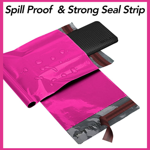 60 Mixed Hot Pink Mailing Postal Self-Seal Closure Plastic Bags Envelopes for Posting Clothes, Postal, Packaging, Shipping Bags Tempered Proof - TradeNRG UK