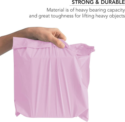 500 Mixed Size Baby Pink Mailing Bags Self Seal 4 Size Strong Poly Plastic Envelopes
