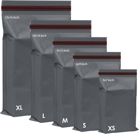 125 Assorted Mixed Hot Pink Mailing Poly Postal Self Seal Bags 5 Sizes 25 from Each iSOUL Extra Small to Large Postage Packaging Assorted Mailers Posting Shipping Post Parcels Package Bags