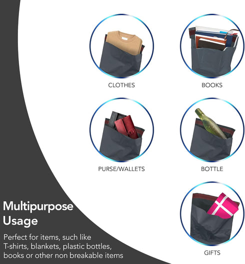 65 Mixed Grey Parcel Postage Mailing Bags 4 Sizes 10x14, 9x12, 6x9, 5x7 Assorted - TradeNRG UK