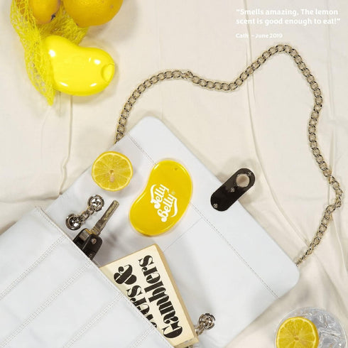 Jelly Belly Lemon Drop 2D Paper Jelly Bean Hanging Air Freshener – Zesty Lemon Scent for Car, Home & Office