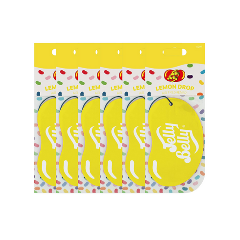 Jelly Belly Lemon Drop 2D Paper Jelly Bean Hanging Air Freshener – Zesty Lemon Scent for Car, Home & Office