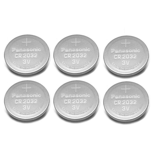 6 X Panasonic CR2032 3V Battery Lithium Coin Cell DL/BR 2032 Car Key Batteries - TradeNRG UK