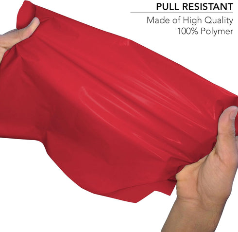 500 Mixed Size Red Mailing Bags Self Seal 4 Size Strong Poly Plastic Envelopes