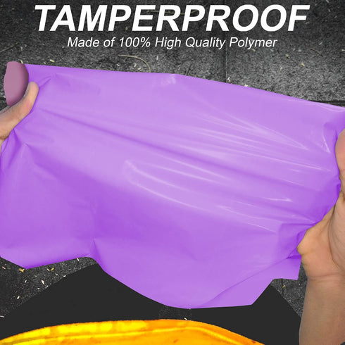 50 Mixed Size Purple Mailing Bags, Purple 5 Sizes Self Seal Strong Waterproof Poly Plastic Envelopes for Parcels, Packaging, Small, Medium, Large Mail, Shipping Courier Delivery Bags
