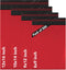 500 Mixed Size Red Mailing Bags Self Seal 4 Size Strong Poly Plastic Envelopes