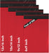 500 Mixed Size Red Mailing Bags Self Seal 4 Size Strong Poly Plastic Envelopes
