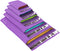 50 Mixed Size Purple Mailing Bags, Purple 5 Sizes Self Seal Strong Waterproof Poly Plastic Envelopes for Parcels, Packaging, Small, Medium, Large Mail, Shipping Courier Delivery Bags