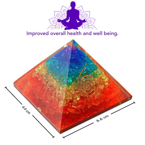 7 Seven Chakra Orgone Pyramid Reiki Healing Chakra Balancing Energy - TradeNRG UK