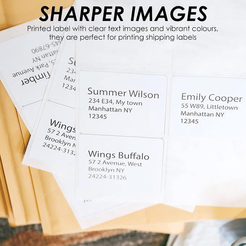 A4 Labels 4 Per Sheet, 20 Sheets 80 Sticky Label, Address Labels, Printer Labels, iSOUL Self Adhesive Printable A4 Sticker Paper for Printing, Laser Labels Stickers