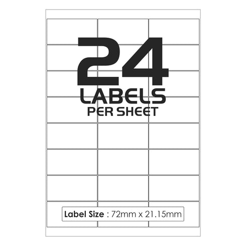A4 Address Labels Stickers Self-Adhesive 1 To 84 Postage Labels Per Sheet - TradeNRG UK