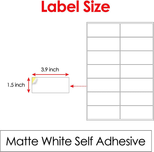 A4 Self Adhesive Address Labels, 14 Label Per Sheet, 20 Sheets, 99.1 x 38.1mm 280 Labels - TradeNRG UK