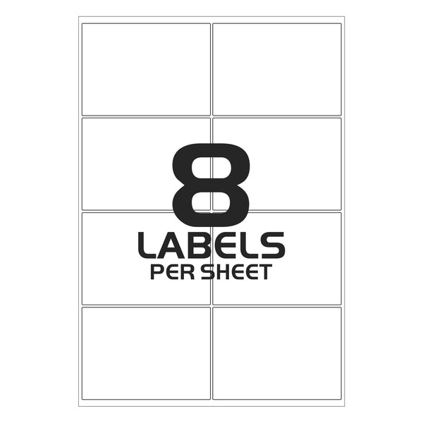 A4 Sticky Paper - 8 Labels Per Sheet - 105mm x 74mm - TradeNRG UK