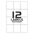 Address Labels Printable - 12 Sticker Labels per Sheet - 64mm x 72mm - TradeNRG UK