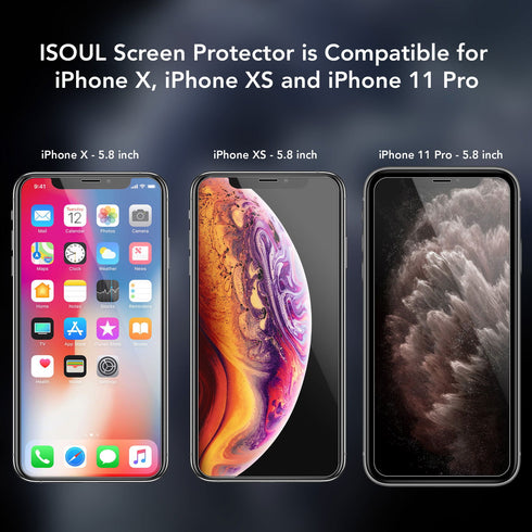 All Pack iSOUL iPhone 11 Pro / X / XS Tempered Glass Screen Protector - TradeNRG UK