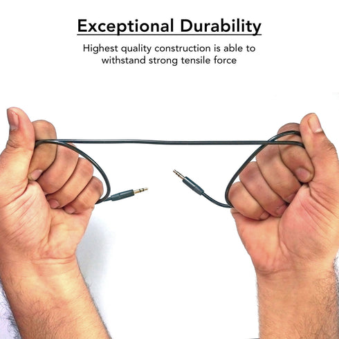 Aux Cable Audio Adapter MP3 Earphone Extension Lead 3.5mm Male - TradeNRG UK