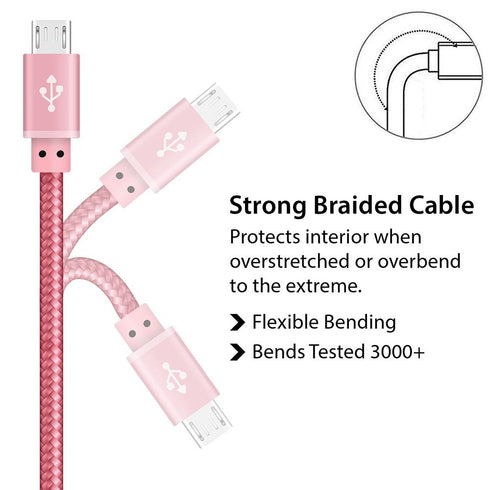 Best Quality Braided Micro USB Cable for Data Sync and Charging - TradeNRG UK