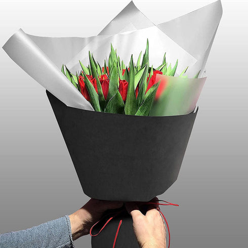 Black Acid-Free Tissue Paper 50cm x75cm Large Gift Wrap Eco Friendly - TradeNRG UK