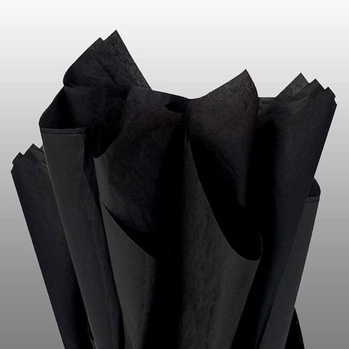 Black Acid-Free Tissue Paper 50cm x75cm Large Gift Wrap Eco Friendly - TradeNRG UK
