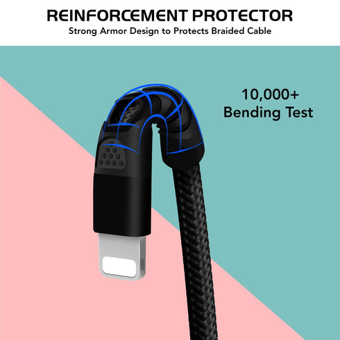 Braided Lightning Cable USB Heavy Duty Charger Charging Data Lead For iPhone's - TradeNRG UK