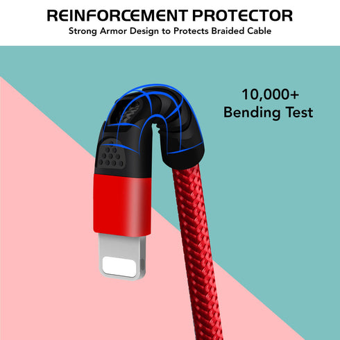 Braided Lightning Cable USB Heavy Duty Charger Charging Data Lead For iPhone's - TradeNRG UK