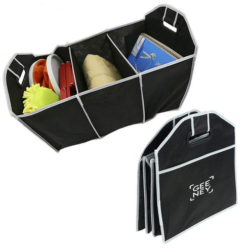 Buy Latest High Quality 2 in 1 Car Boot Storage Organiser - Black Color - TradeNRG UK