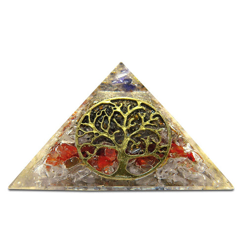 Clear Rose Quartz Amethyst Orgone Pyramid Reiki Chakra Aura Balancing - TradeNRG UK