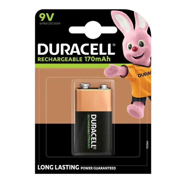 Duracell 9V Rechargeable Battery 170mAh NiMH Batteries HR9V/DC1604 - TradeNRG UK