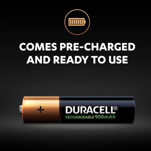 Duracell AAA Plus Power Rechargeable 900mAh Battery Pack of 4 - TradeNRG UK