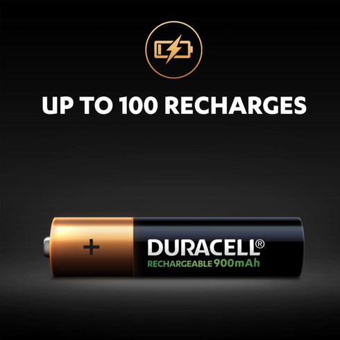 Duracell AAA Plus Power Rechargeable 900mAh Battery Pack of 4 - TradeNRG UK
