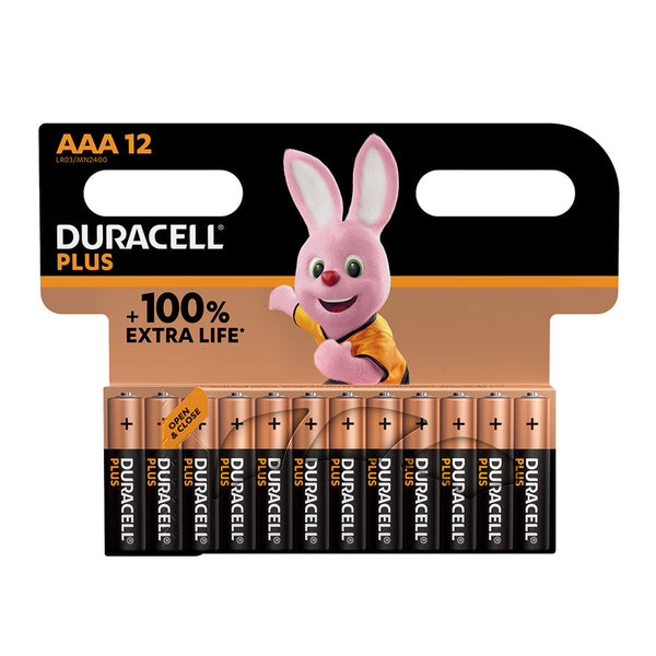 Duracell Plus AAA Alkaline Batteries (Pack of 12) LR03/MN2400 Battery - TradeNRG UK