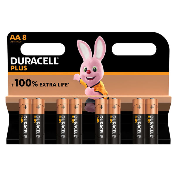 Duracell Plus AA Alkaline Batteries (Pack of 8) LR6/MN1500 Battery - TradeNRG UK