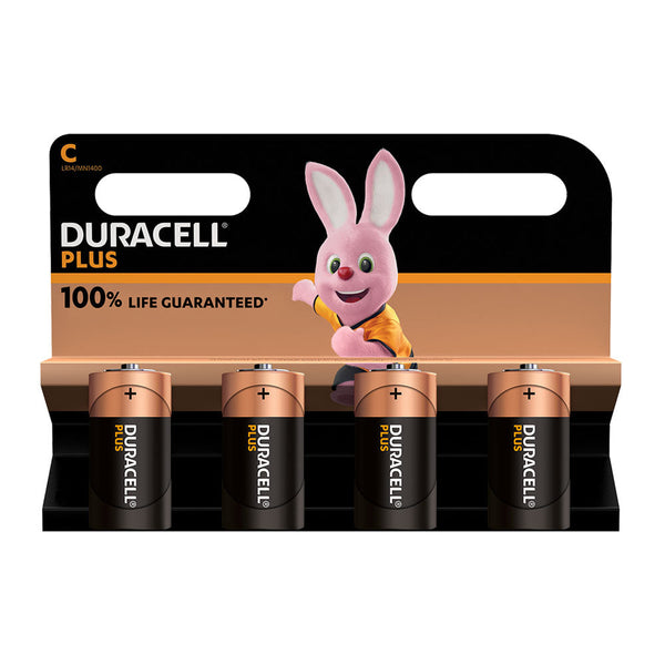 Duracell Plus C Batteries (Pack of 4) MN1400 Alkaline Battery - TradeNRG UK