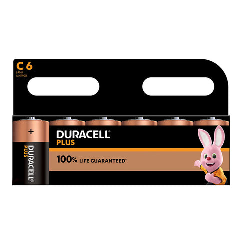 Duracell Plus C Batteries (Pack of 6) MN1400 Alkaline Battery - TradeNRG UK