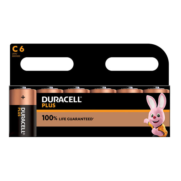 Duracell Plus C Batteries (Pack of 6) MN1400 Alkaline Battery - TradeNRG UK