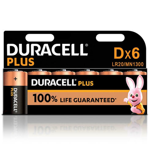 Duracell Plus D Batteries Pack of 6 | LR20 MN1300 Alkaline Battery - TradeNRG UK