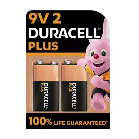 Duracell Plus Power 9V 6LR61 MN1604 PP3 Alkaline Batteries Smoke Alarm - TradeNRG UK