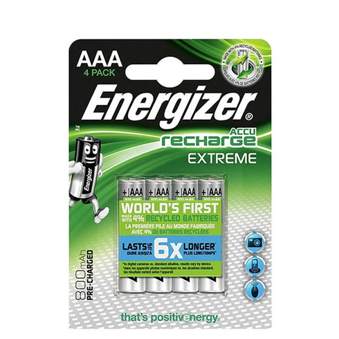 Energizer 800mAh AAA Extreme Battery Accu 1.2V Nimh Pre-Charged Batteries - TradeNRG UK