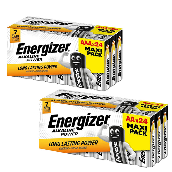 Energizer AA Alkaline Batteries Long Lasting AAA Battery Power Pack of 24 (Family Pack) - TradeNRG UK