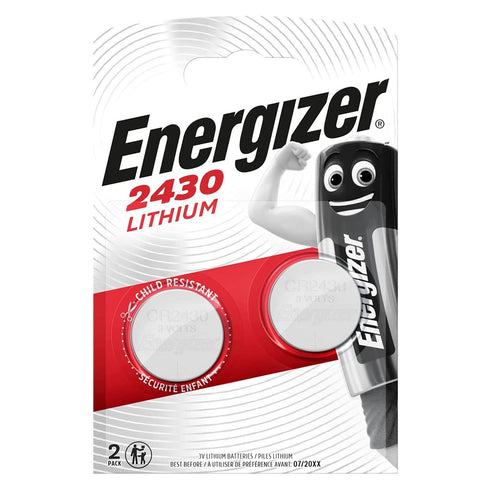 Energizer CR2430 Battery 3 Volts Lithium Coin Pack of 2 - TradeNRG UK