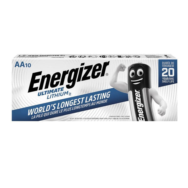 Energizer Ultimate Lithium AA Batteries LR6 L91 - Pack of 10 - TradeNRG UK