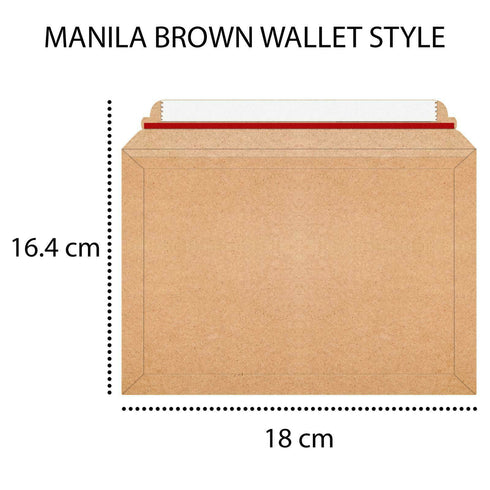 Envelope Wallet Bags Book Post Mailer Mailing Flute Manilla Brown Book 164x180 mm - TradeNRG UK