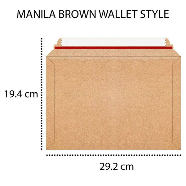 Envelope Wallet Bags Book Post Mailer Mailing Flute Manilla Brown Book Multiple Sizes - TradeNRG UK