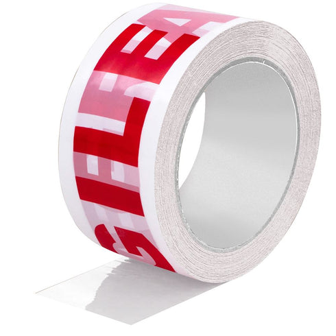 Fragile Printed Packing Tape 48mm X 66M (6 Roll Pack) Parcel Tapes - TradeNRG UK